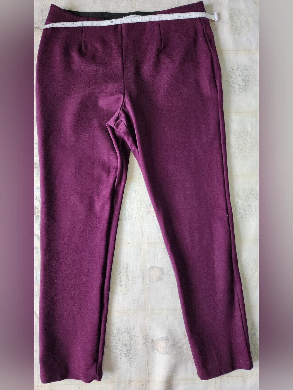 Calvin Klein Plum Stretch Ponte Skinny Pants